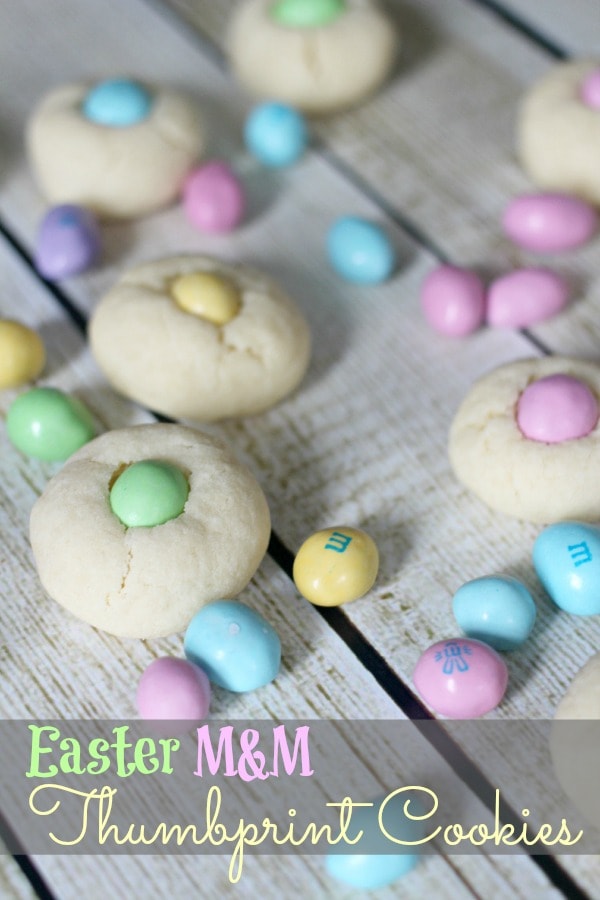 Easter M&M Thumbprint Cookies‏ - Baking Beauty