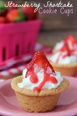 Strawberry Shortcake Cookie Cups