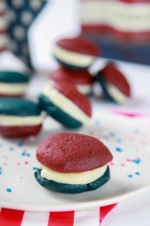 Red, White, and Blue Whoopie Pie Recipe