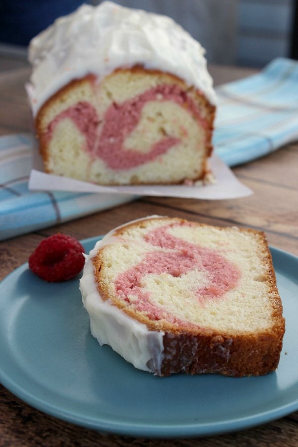 Raspberry Swirl Bundt Cake