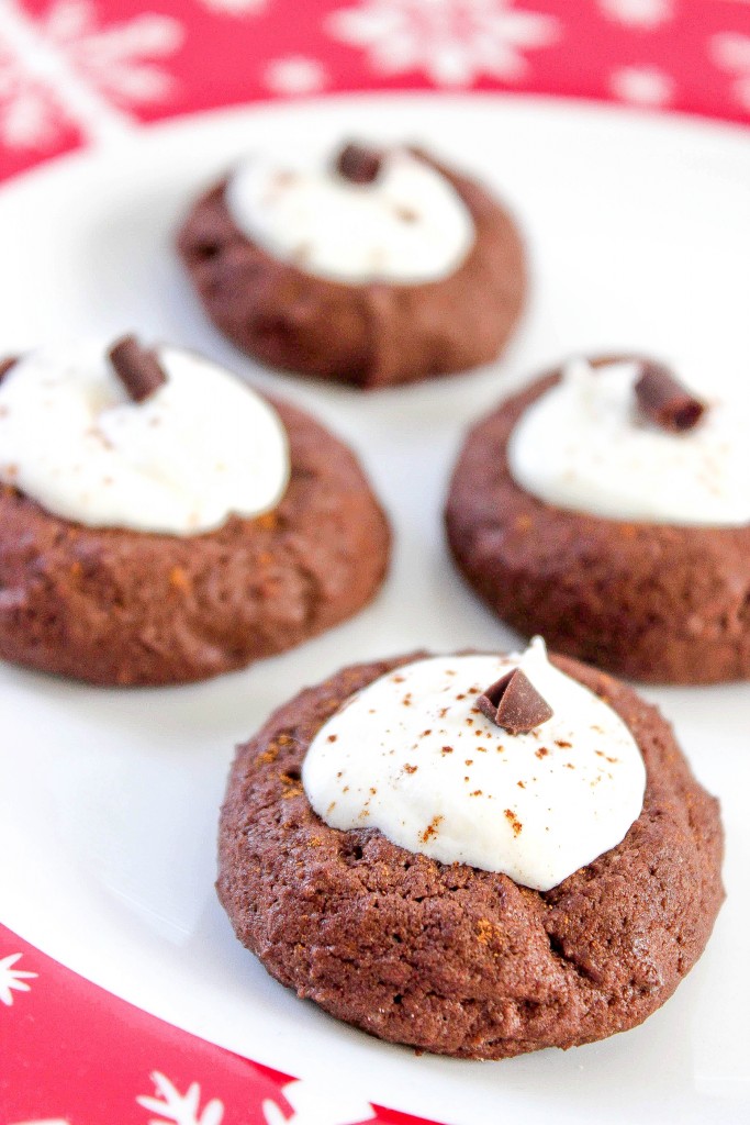 Hot Chocolate and Marshmallow Thumbprint Cookies