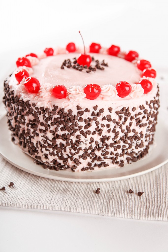 Chocolate Cherry Cake Straightened