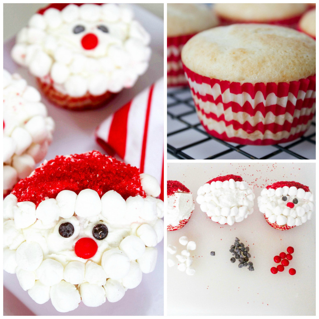 santa cupcakes collage 2
