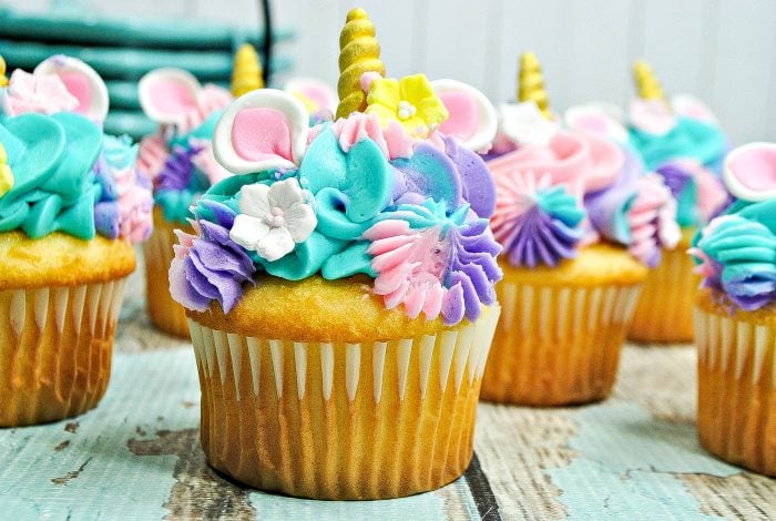 unicorn horn cupcakes
