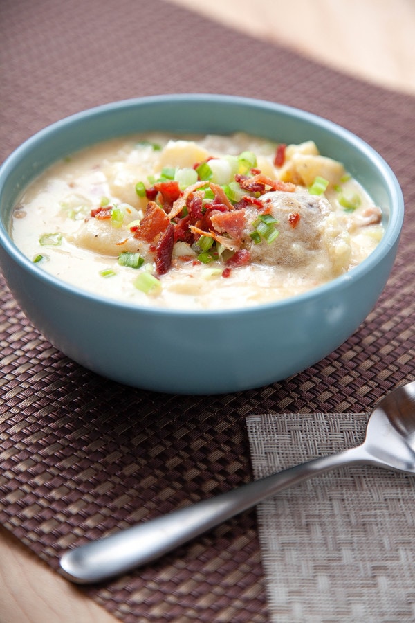 CREAMY INSTANT POT POTATO SOUP WITH BACON - Baking Beauty