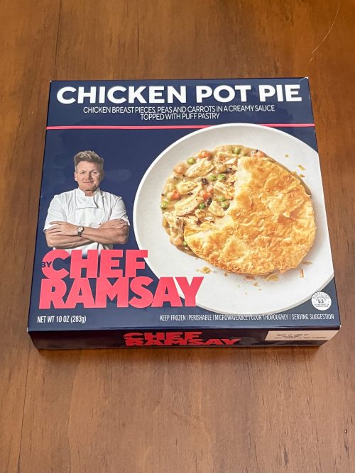 Chef Ramsay Chicken Pot Pie frozen dinner box.