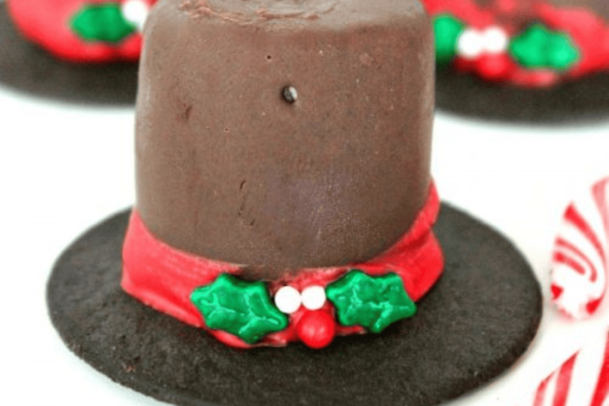 Close up shot of a Frosty's Hats.