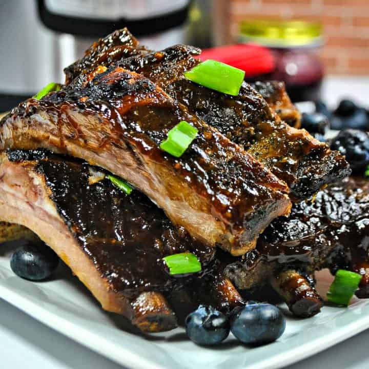 Easy Blueberry BBQ Sauce & Blueberry Ribs - Baking Beauty