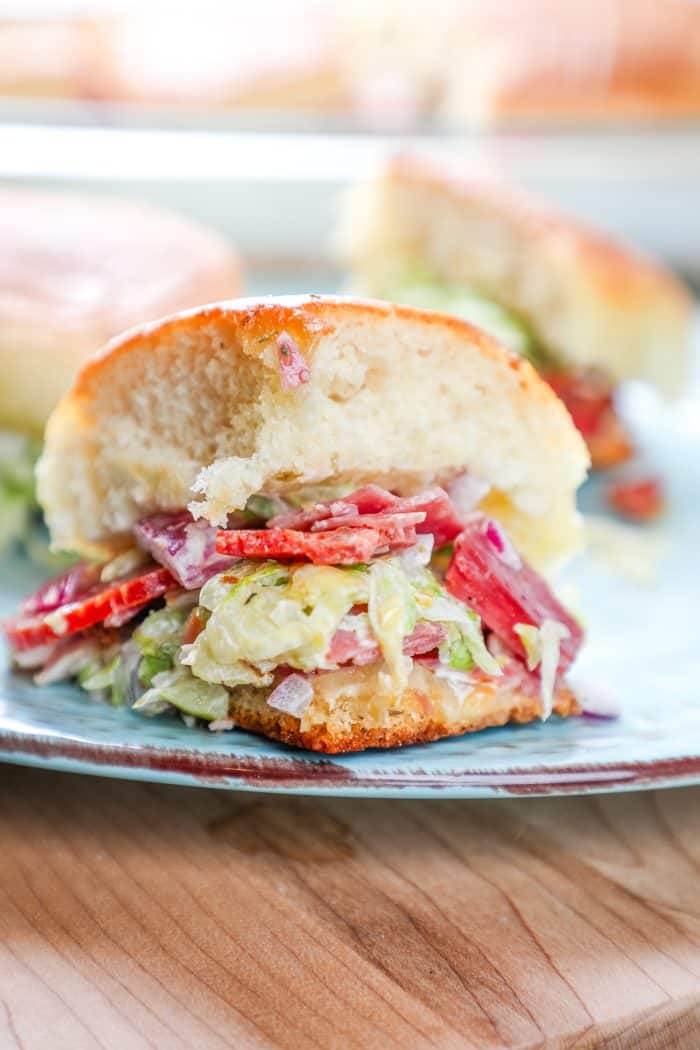 Chopped Italian Sliders