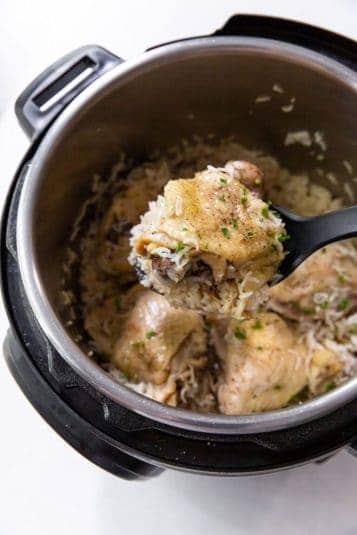 Instant Pot Chicken and Rice in Instant Pot.