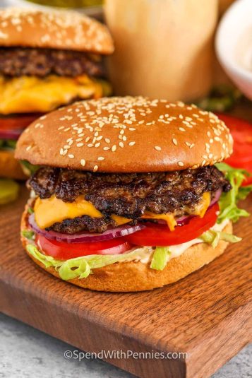 Smash Burgers with two patties.