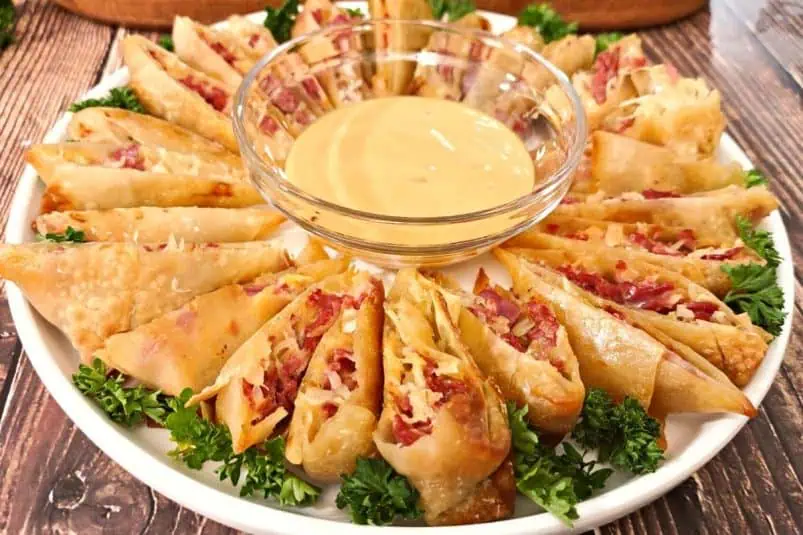 Crispy air fryer reuben egg rolls recipe dinners done quick.