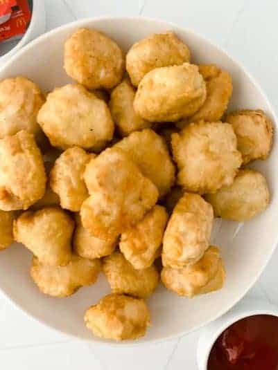 Overhead view of McDonald’s Chicken Nuggets.