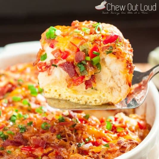 Close up of Cheesy Bacon Pull-Aparts.