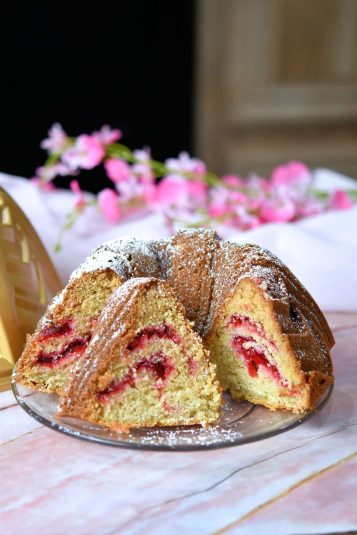 24Bite: Raspberry Swirl Cake Recipe by Christian Guzman.