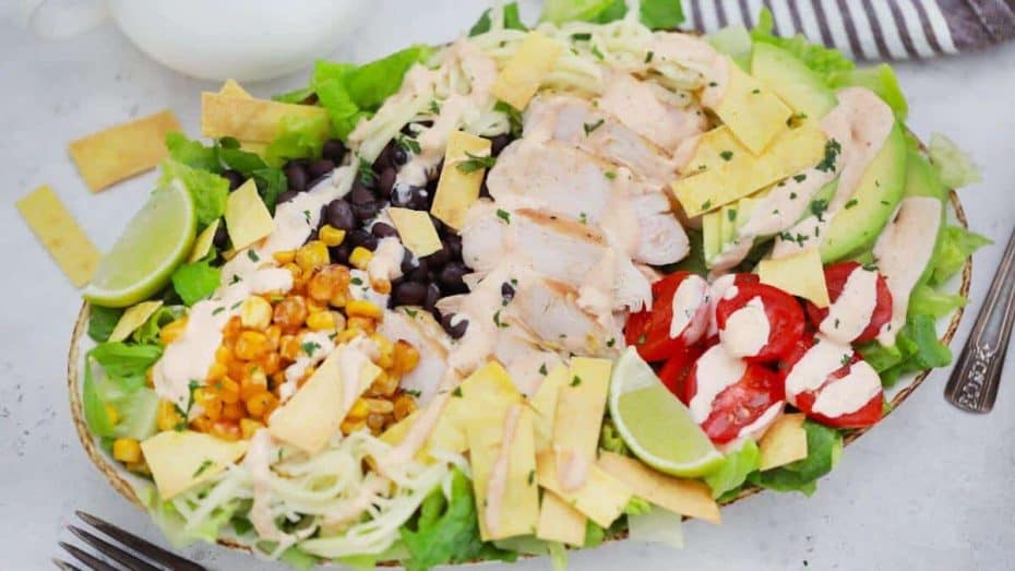 Santa Fe Salad with creamy dressing.