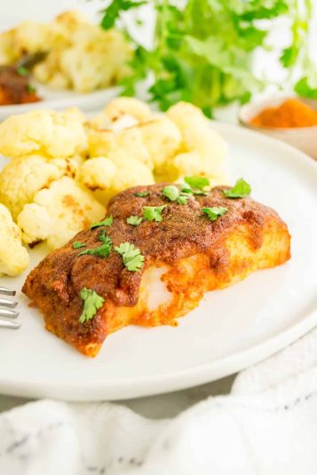 A display of Tandoori Fish.