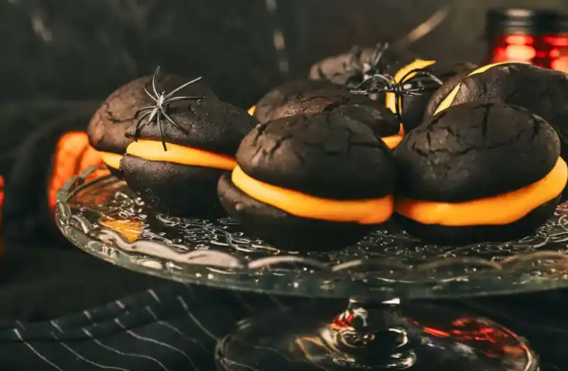 A display of Halloween Whoopie Pies.