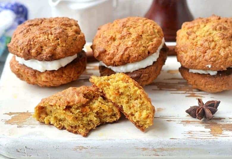 Cinnamon sourdough discard muffins on a plate.