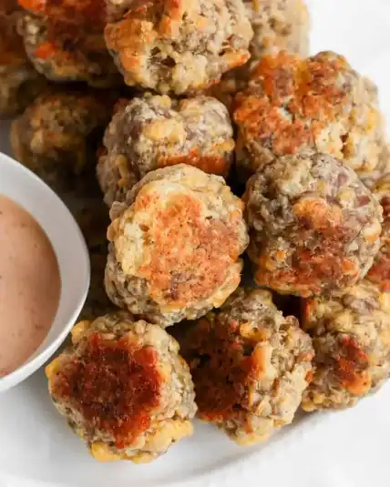 A delicious display of Sausage Balls.