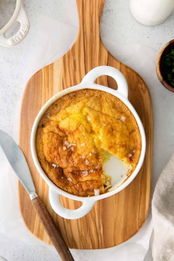 Breakfast frittata cooked.