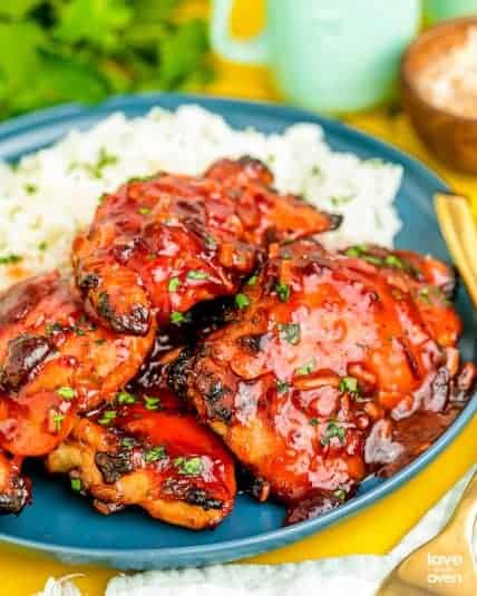Closeup shot of Cranberry Chicken.