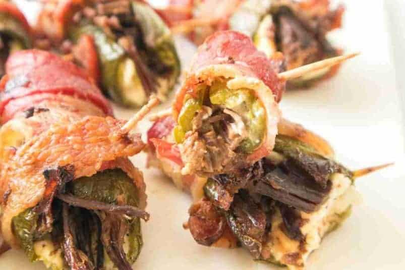 Texas twinkies with brisket and bacon.