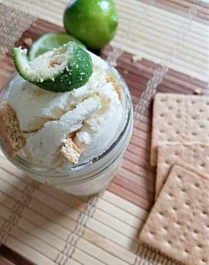 Overhead view of Key Lime Pie Ice Cream.