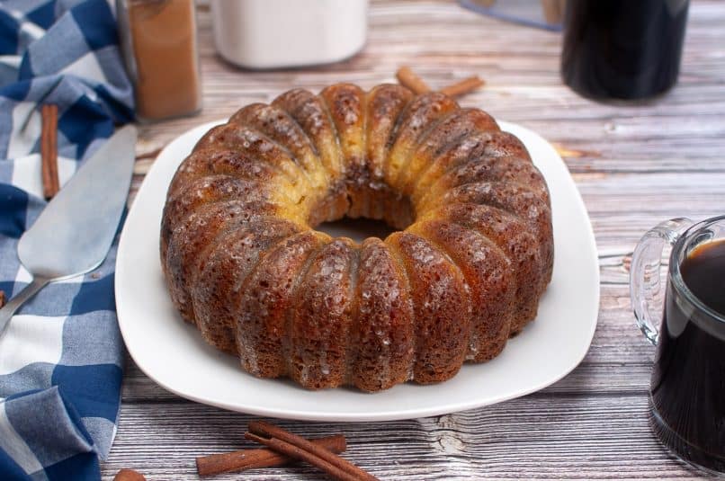 A display of Coffee Cake Bundt Cake.