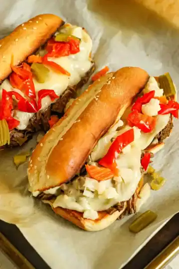 These easy crock pot Italian Beef Sandwiches are an all-time favorite and perfect for potlucks, gameday, and movie night.