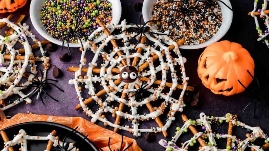 Pretzel Spider Web by Tessie's Table.