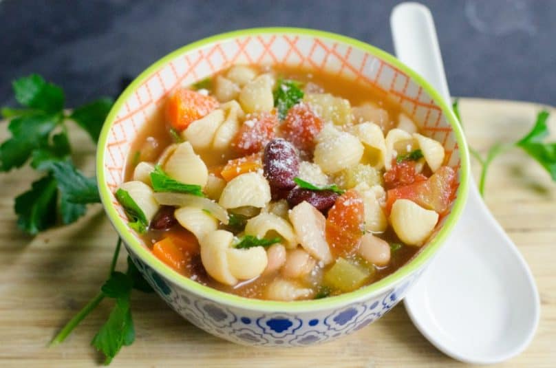 Instant Pot Pasta Fagioli Soup in a bowl.