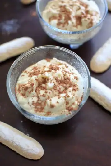 Overhead view of a Tiramisu Dip.