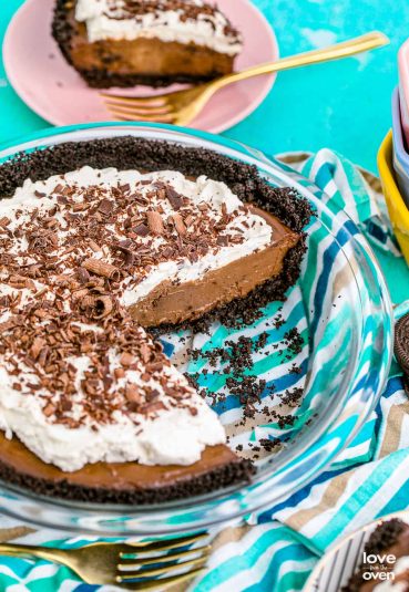 A display of Chocolate Cream Pie.