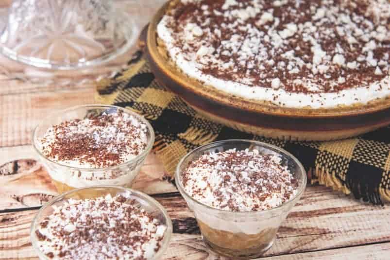 A display of No Bake French Style Cheesecake.