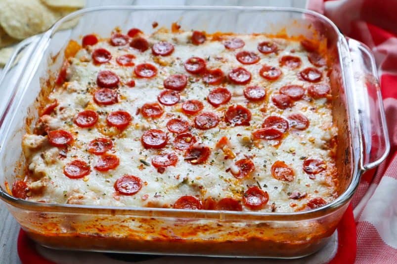 A display of Italian Pizza Dip.