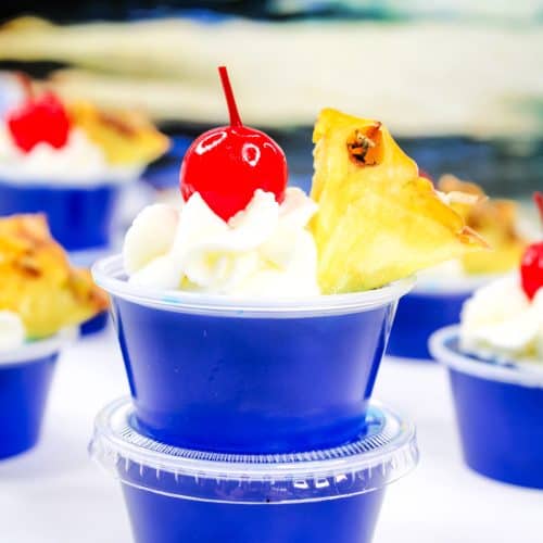 Blue Raspberry Malibu Jello Shots - Baking Beauty