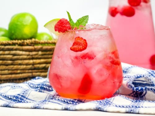 Raspberry Lime Rickey Cocktail - Baking Beauty