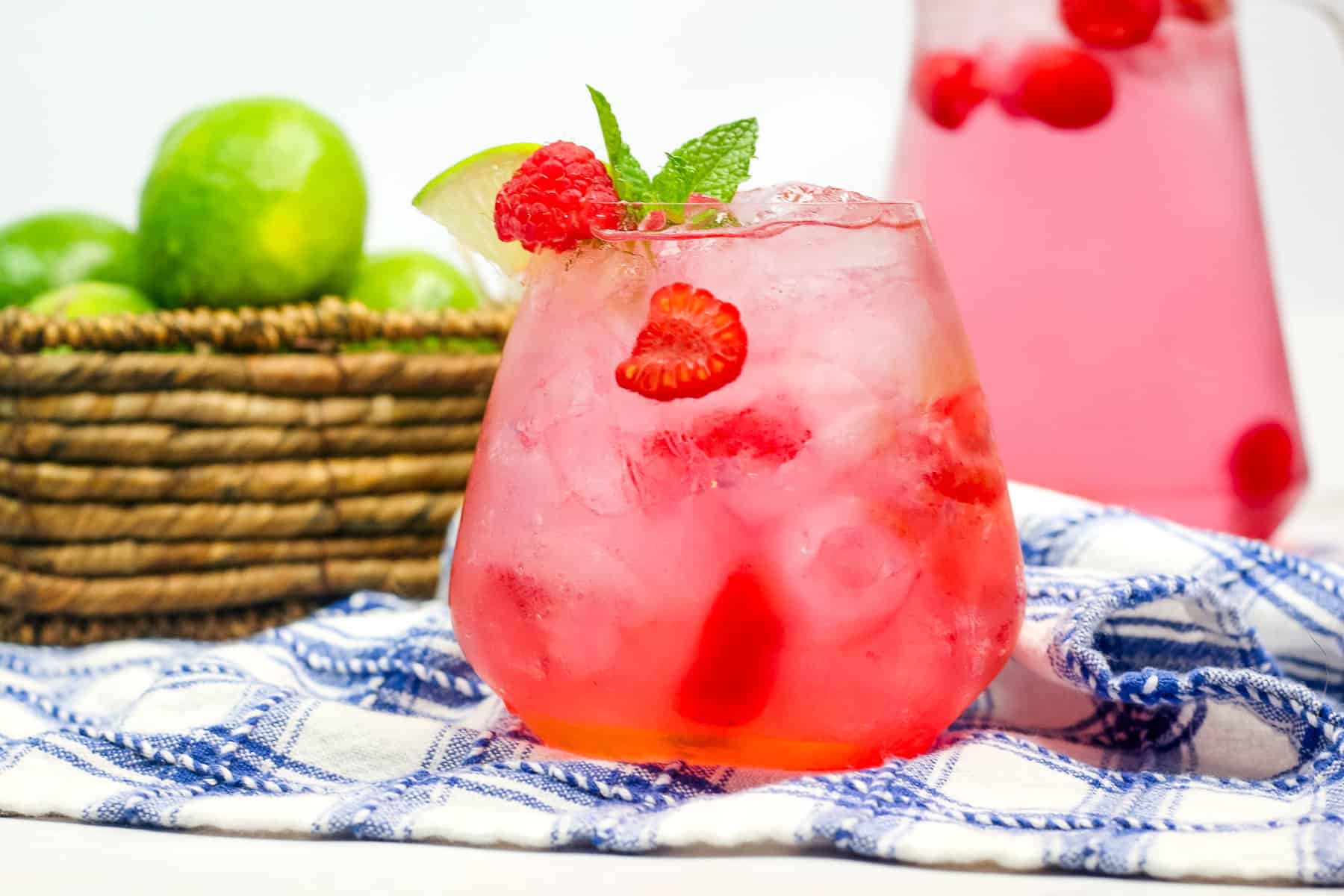 Raspberry Lime Rickey Cocktail
