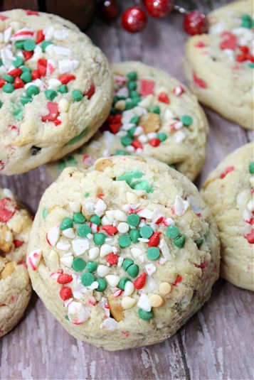 A display of Santa’s Kitchen Sink Cookies.