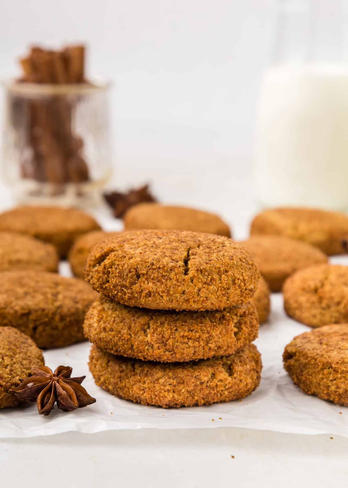 A stack of Gingersnap Cookies.