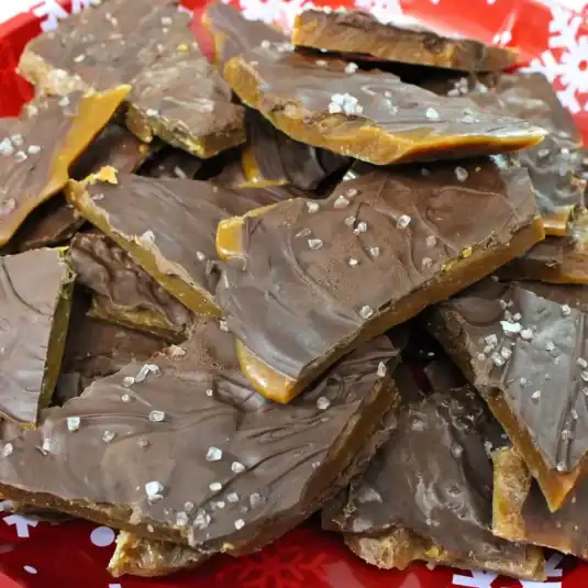 Close up shot of Microwave Toffee.