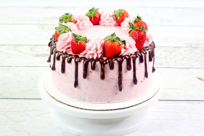 Chocolate Covered Strawberry Layer Cake