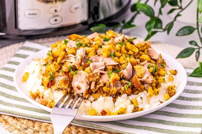 Crock Pot Pork Chops and Stuffing