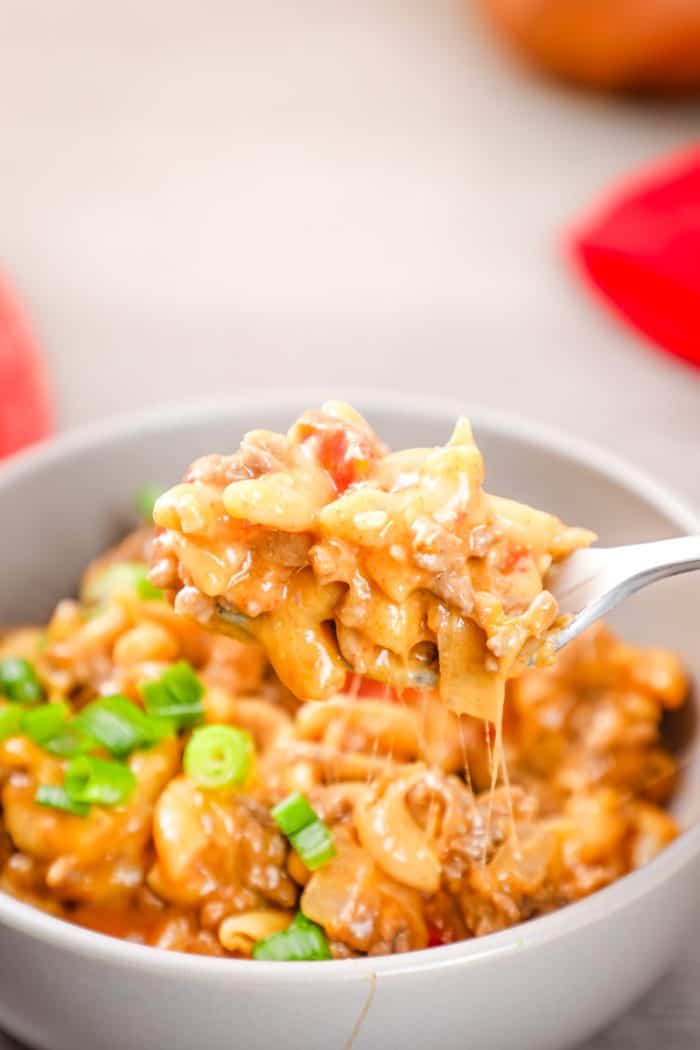 One Pot Cheesy Taco Pasta