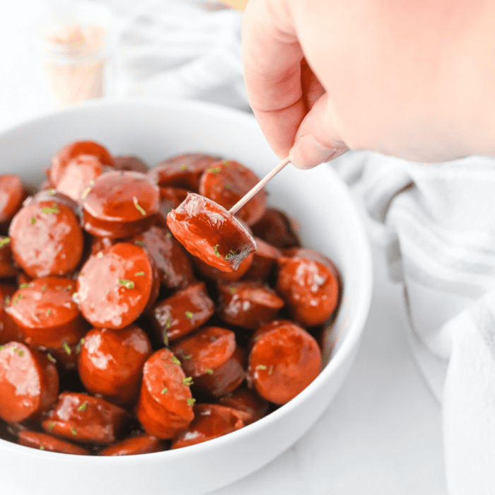 Crock Pot BBQ Kielbasa Bites