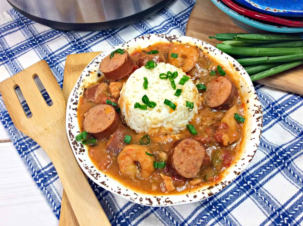 Instant Pot Gumbo With Chicken Shrimp and Sausage