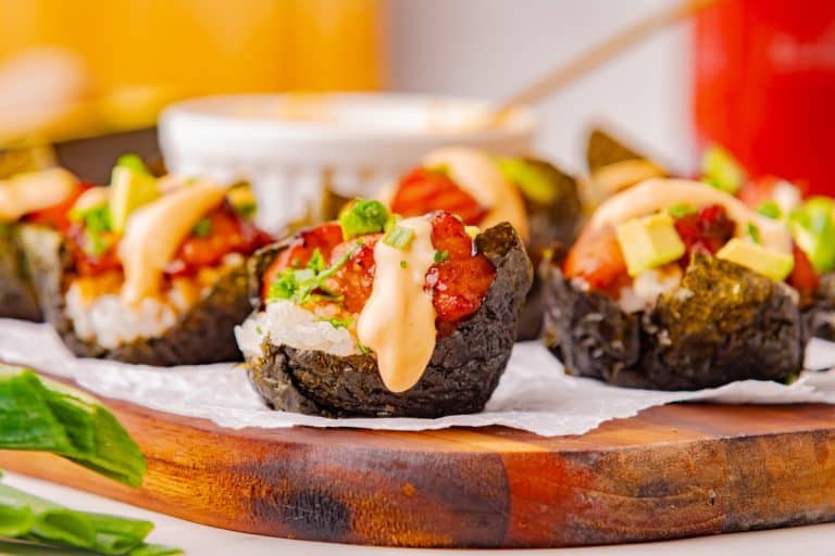 Baked Salmon Sushi Cups