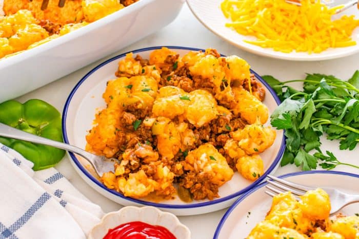 Sloppy Joe Tater Tot Casserole