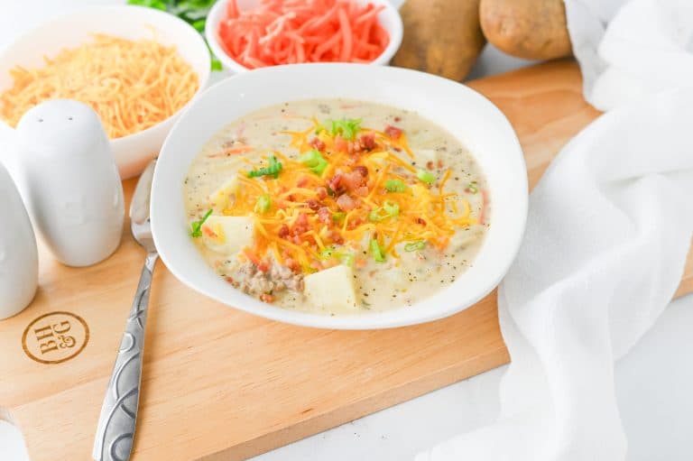 Bacon Cheeseburger Potato Soup